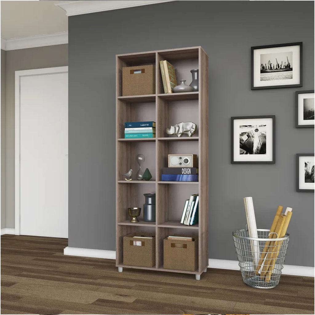 Storage Bookcase with 10 Open Cubes