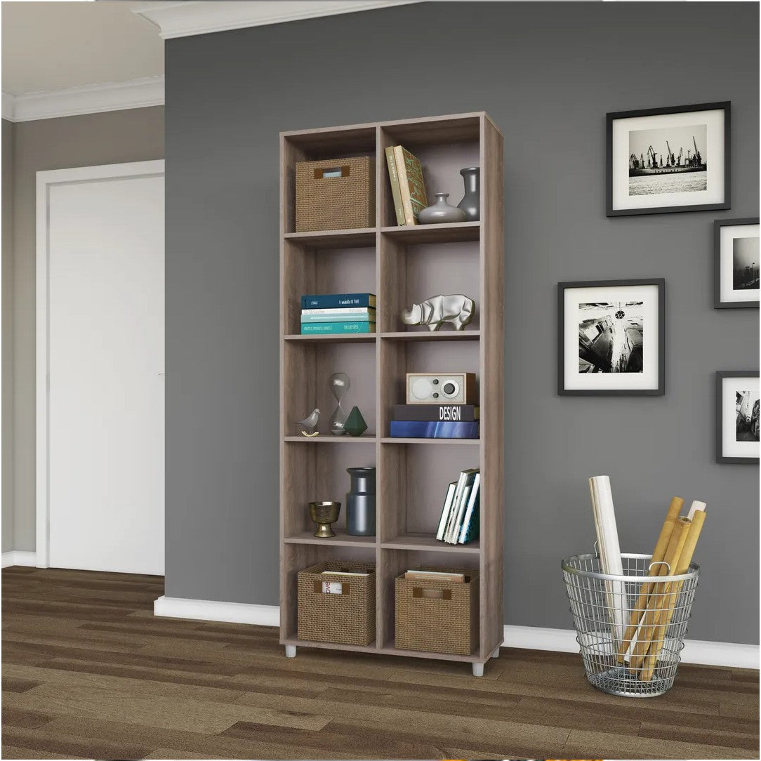 Storage Bookcase with 10 Open Cubes