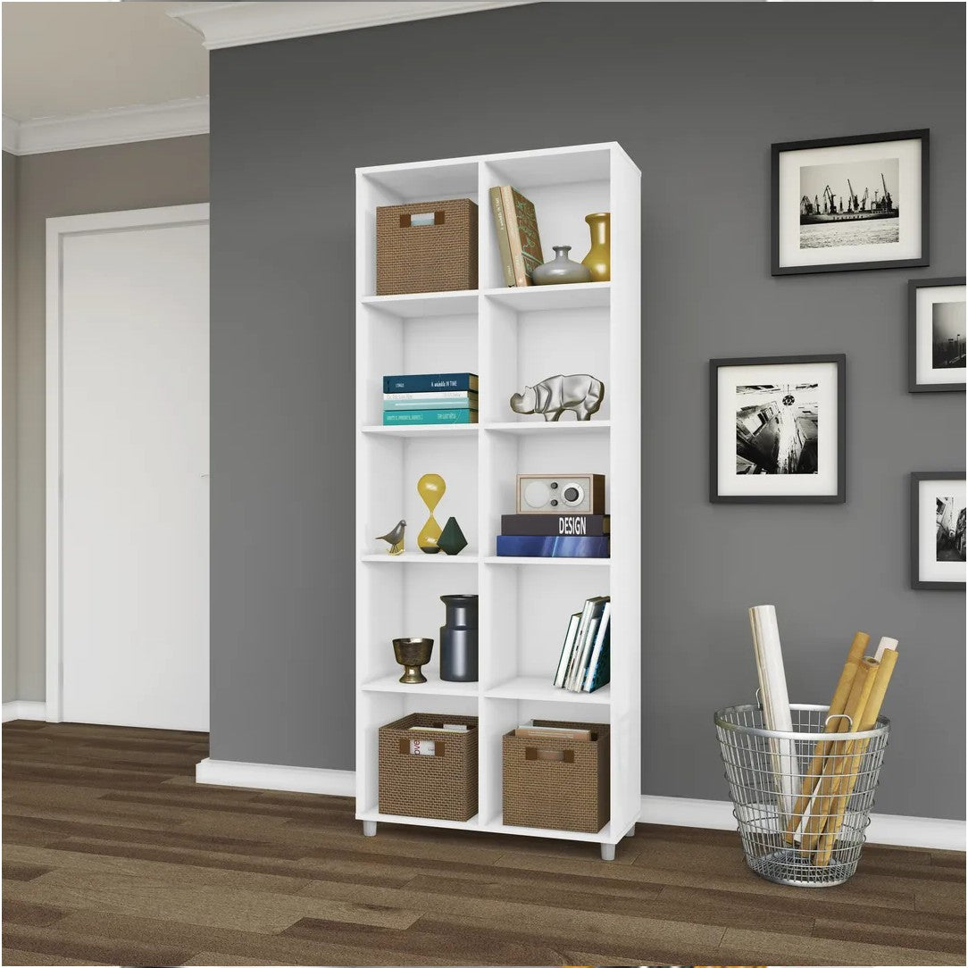 Storage Bookcase with 10 Open Cubes
