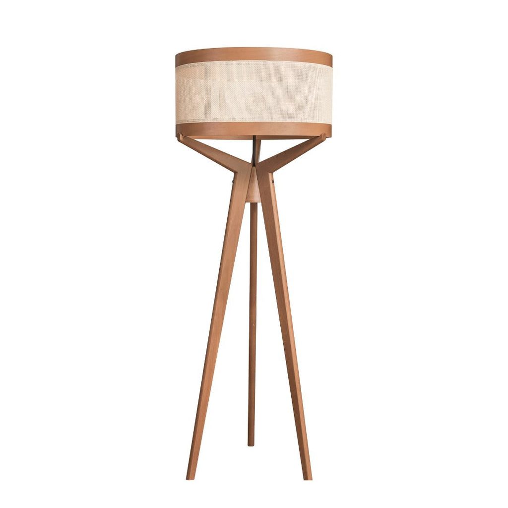 Navi Floor Lamp - Straw Dome