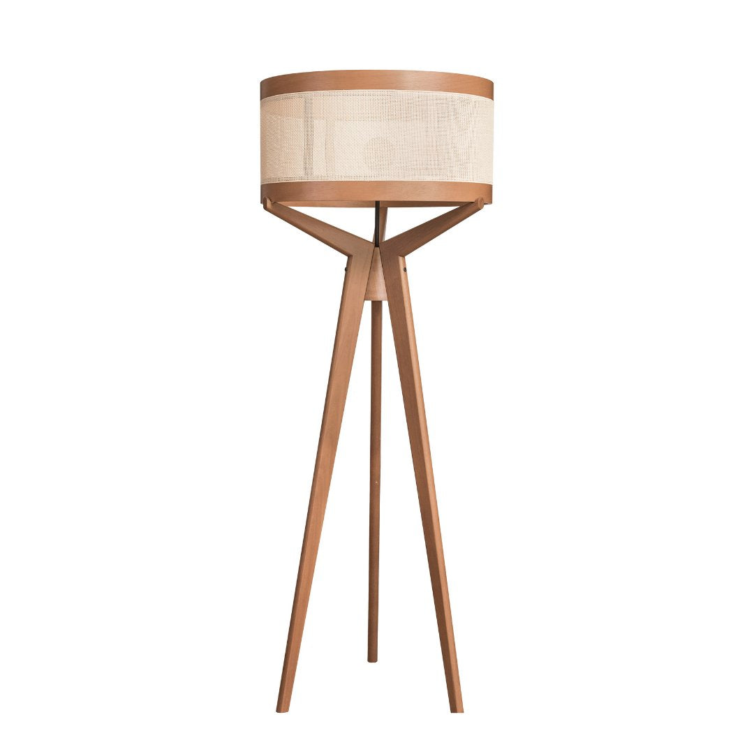 Navi Floor Lamp - Straw Dome