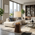 VETRO Lais Chestnut Table Lamp – Orion Linen Shade