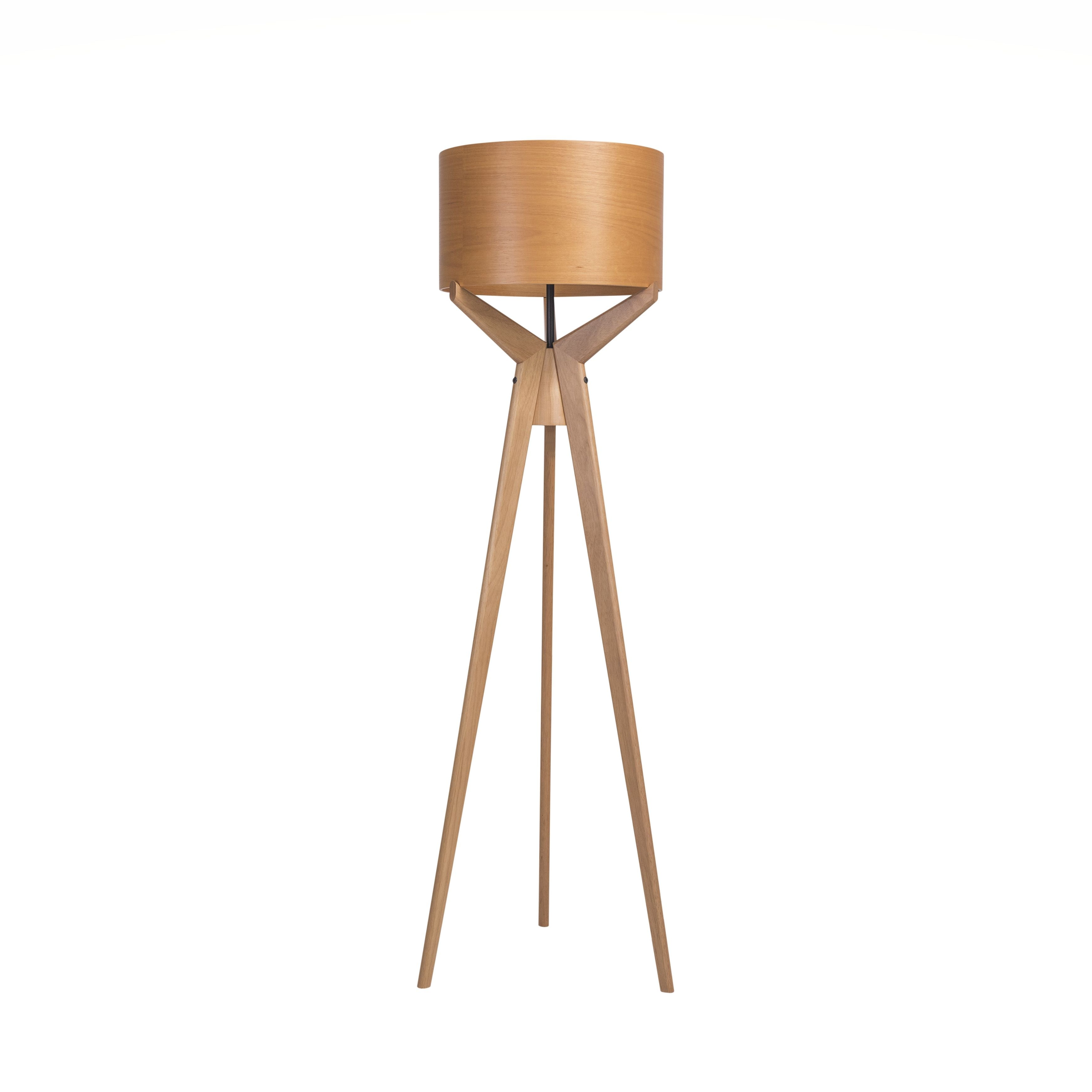 Navi Small Floor Lamp – Wooden Dome
