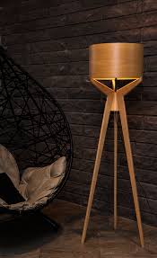 Navi Small Floor Lamp – Wooden Dome