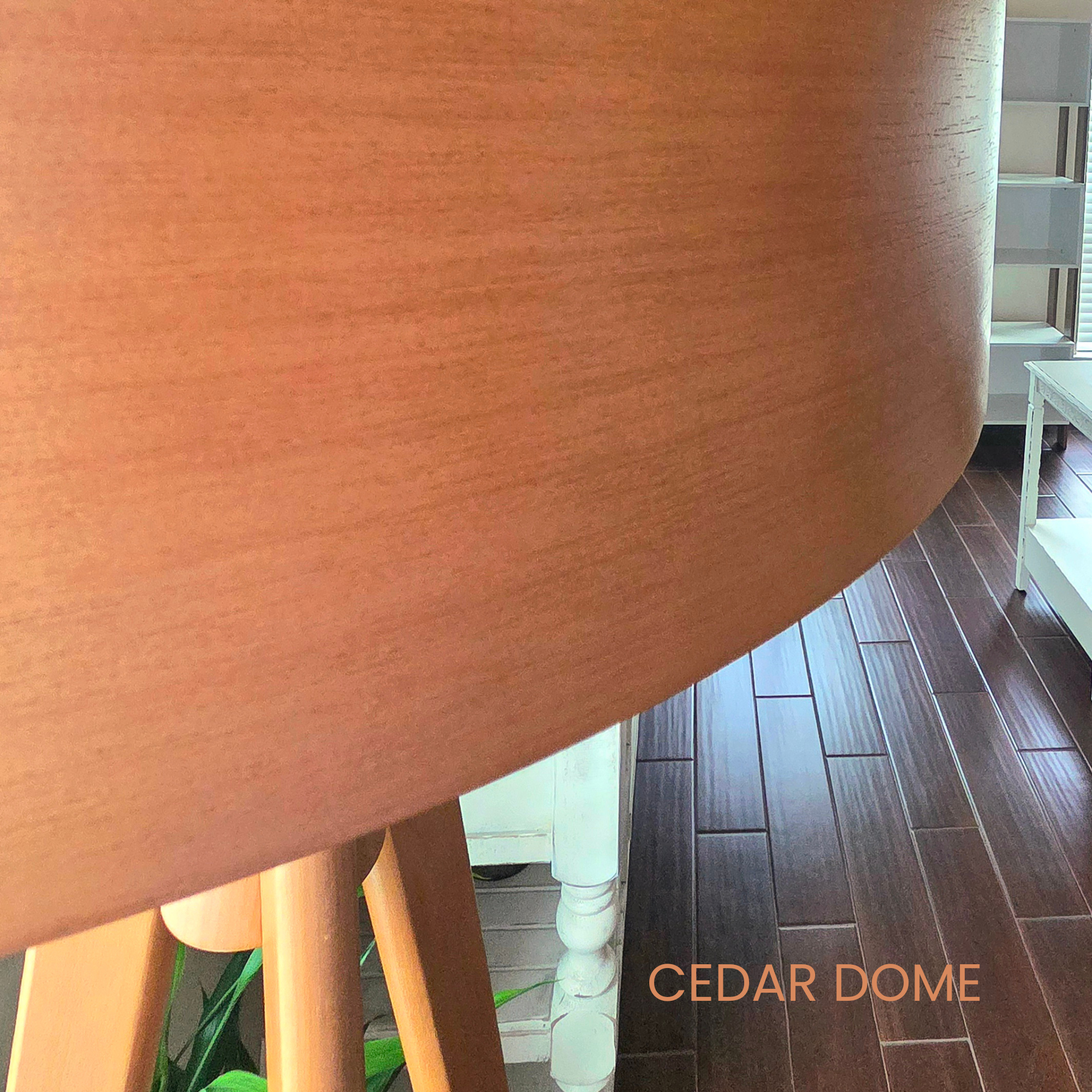 Navi Small Floor Lamp – Wooden Dome