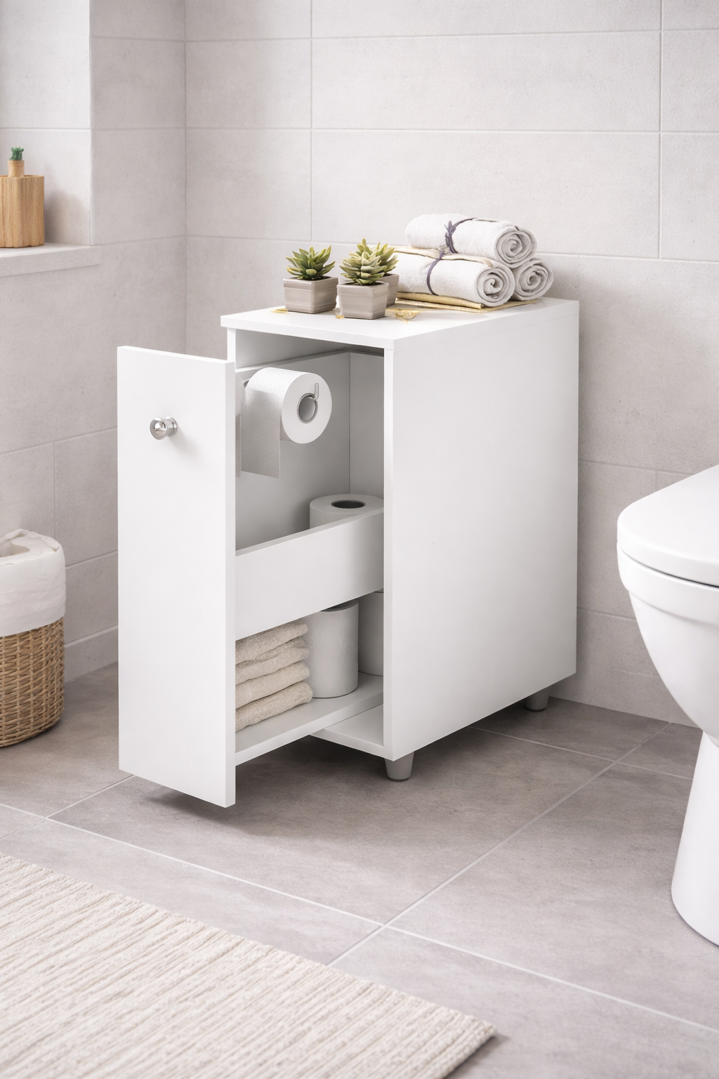 Slim Bathroom Storage Organizer