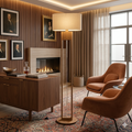 Elliptical Floor Lamp - Chestnut