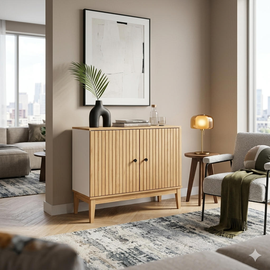STRIPED Sideboard with 2 Doors