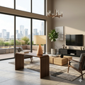 Garabe Conical Chestnut Table Lamp – Orion Linen Shade