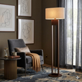 Elliptical Floor Lamp - Walnut