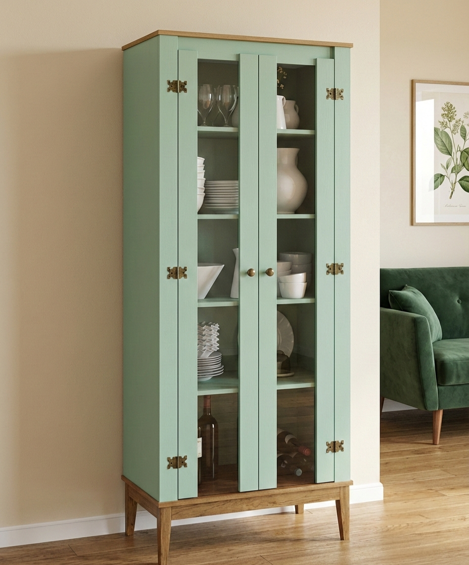 COLONIAL Double Door Display Cabinet