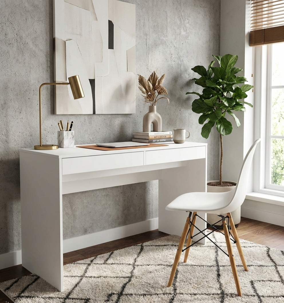 Home Office Desk with Two Drawers